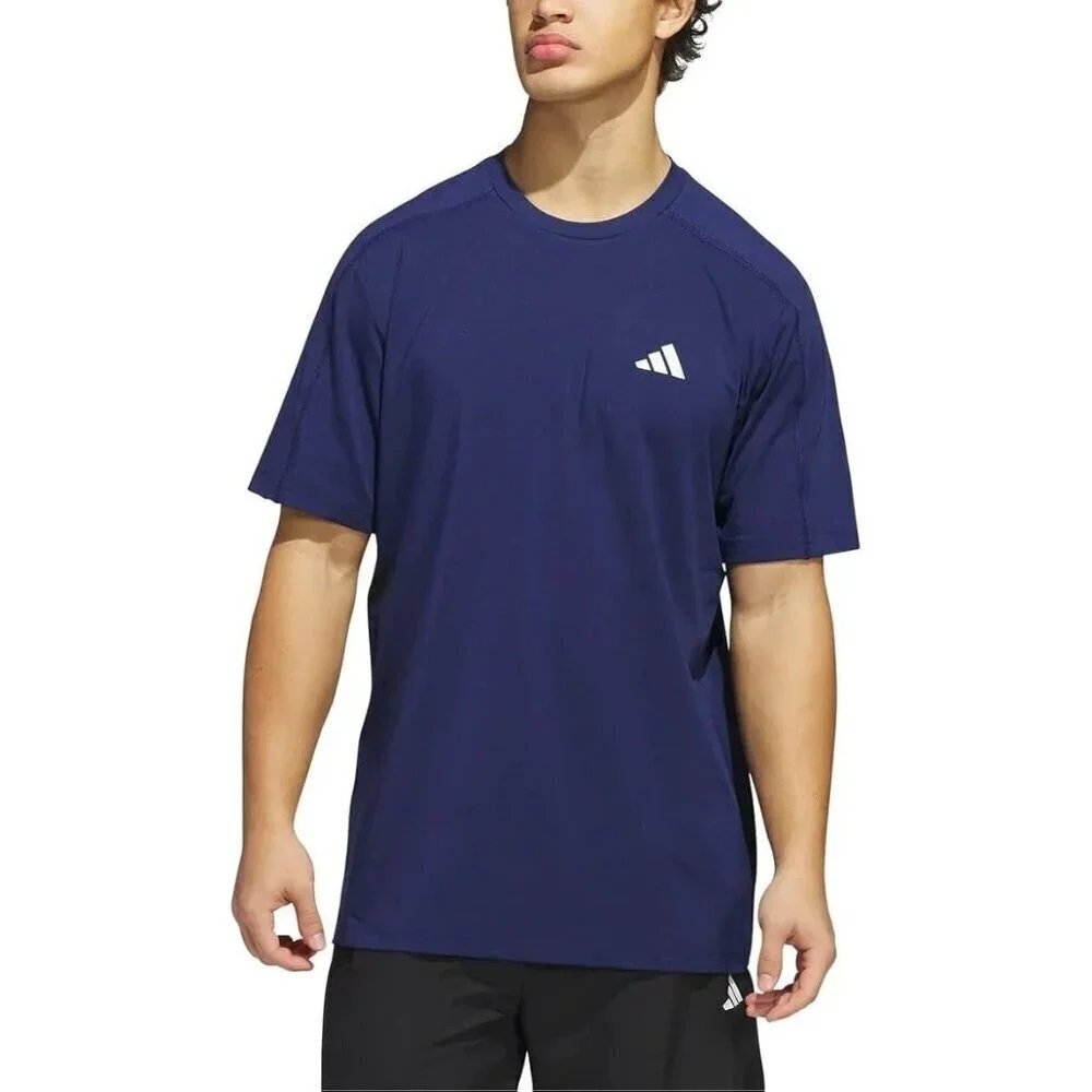 NEW Adidas Men's 2XL Active Tee Blue Crewneck 100% Polyester